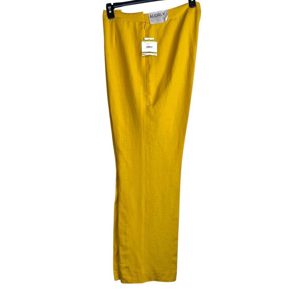 Kasper the Audrey Linen Trouser Straight Leg in Butterscotch Yellow Women's 14 - Picture 3 of 15